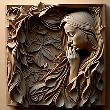 3D мадэль Линда Пикен, американская художница. (STL)